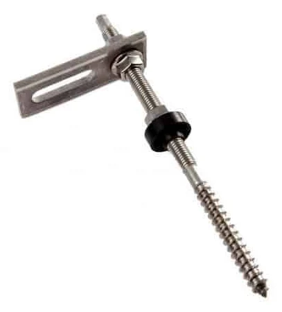 Tire-fond Behelios M10 x 250 – Inox SUS304, avec Plaque et Rondelle d’Étanchéité