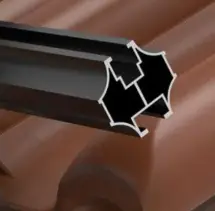 Behelios Rail de Montage Solaire Octogonal Noir – 5,8 mètres